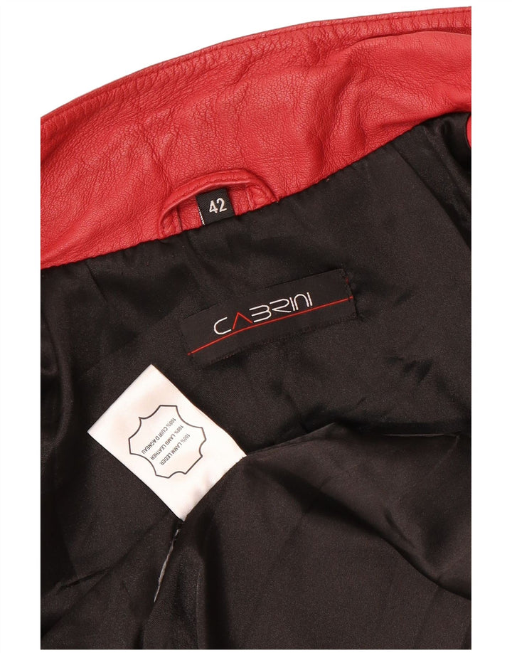 Женская кожаная куртка Cabrini IT 42 Medium Red Leather