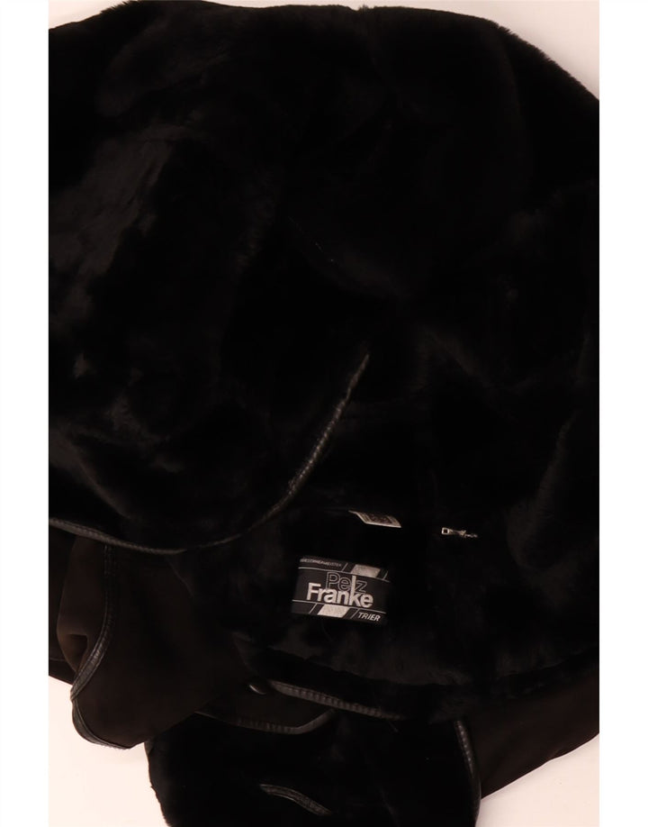 ВИНТАЖНАЯ женская дубленка UK 14, большая коричневая кожа