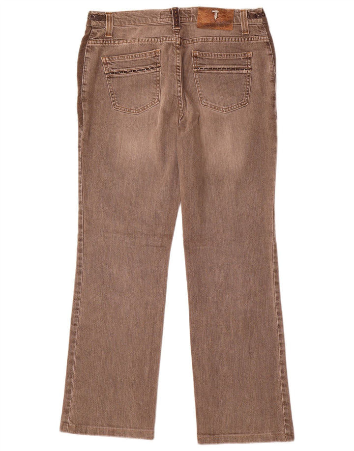 TRUSSARDI Женские прямые джинсы W28 L28 Коричневые, хлопок