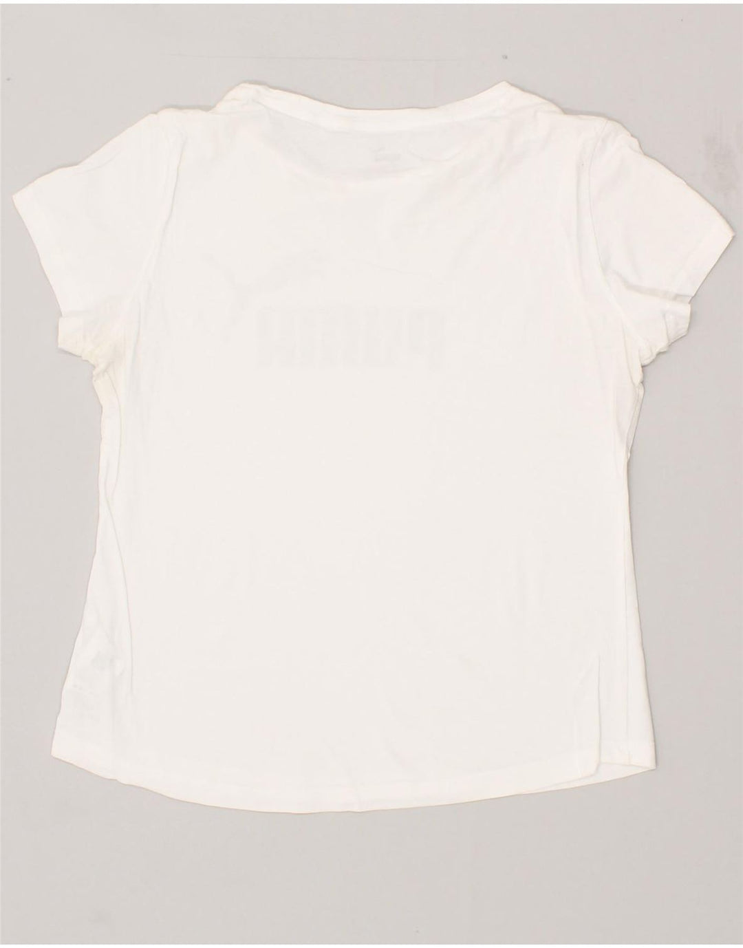 PUMA Womens Graphic T-Shirt Top UK 14 Medium  White Cotton Vintage Puma and Second-Hand Puma from Messina Hembry 
