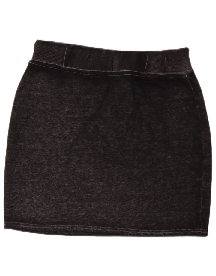 Женская мини-юбка с рисунком Superdry Medium W30, черный хлопок с крапинками