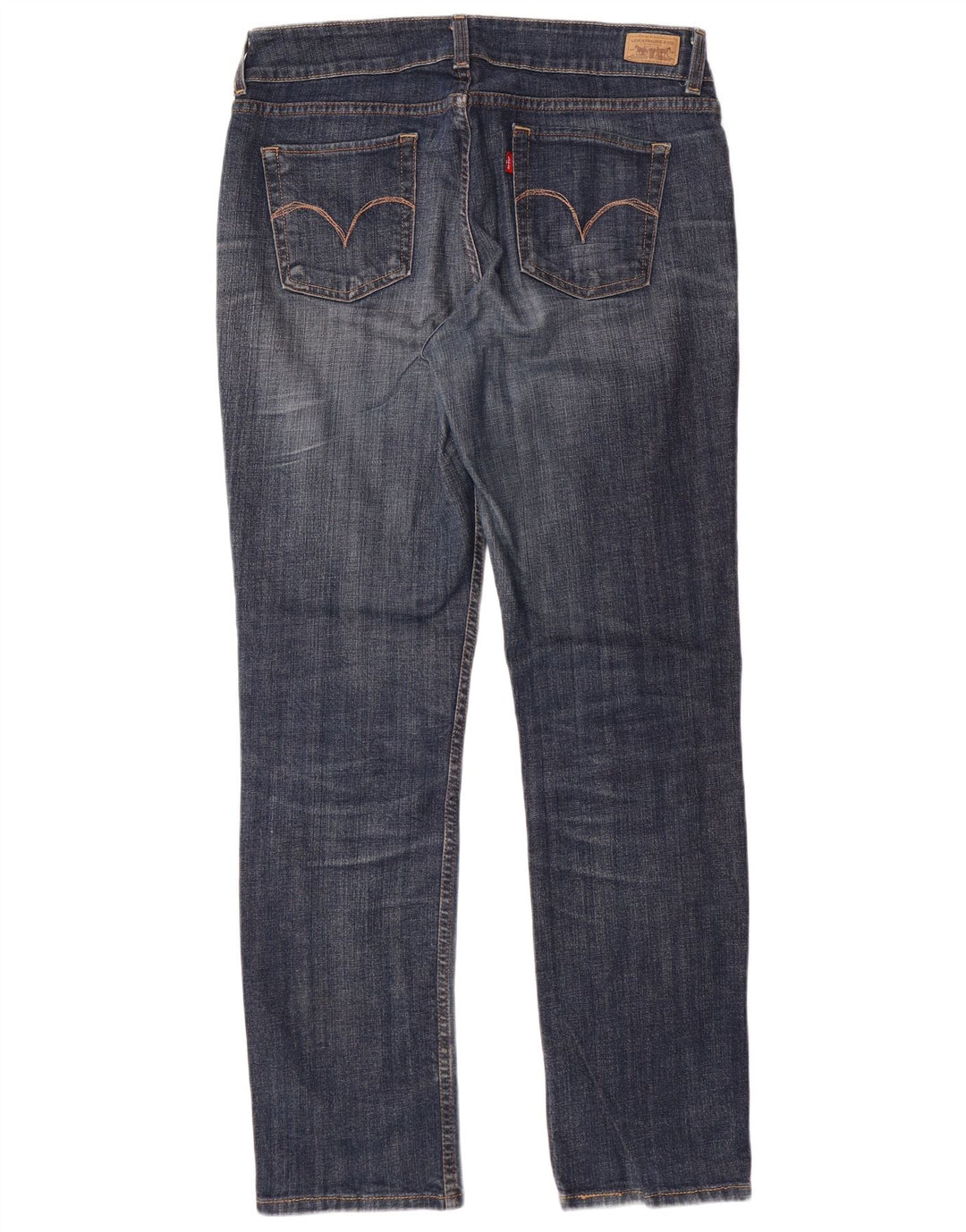 Женские прямые джинсы LEVI'S US 12, большие размеры W34 L32, синий хлопок