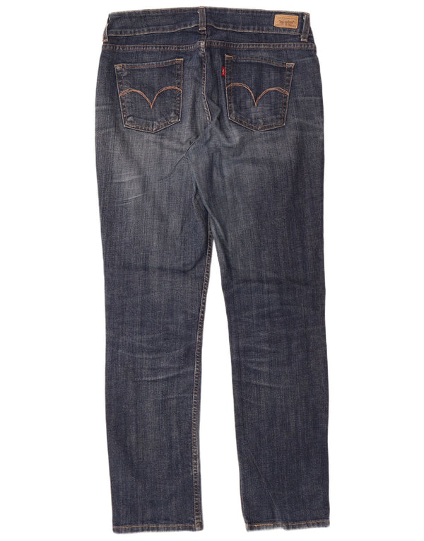 Женские прямые джинсы LEVI'S US 12, большие размеры W34 L32, синий хлопок