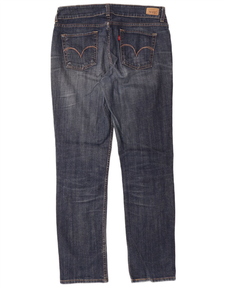 Женские прямые джинсы LEVI'S US 12, большие размеры W34 L32, синий хлопок