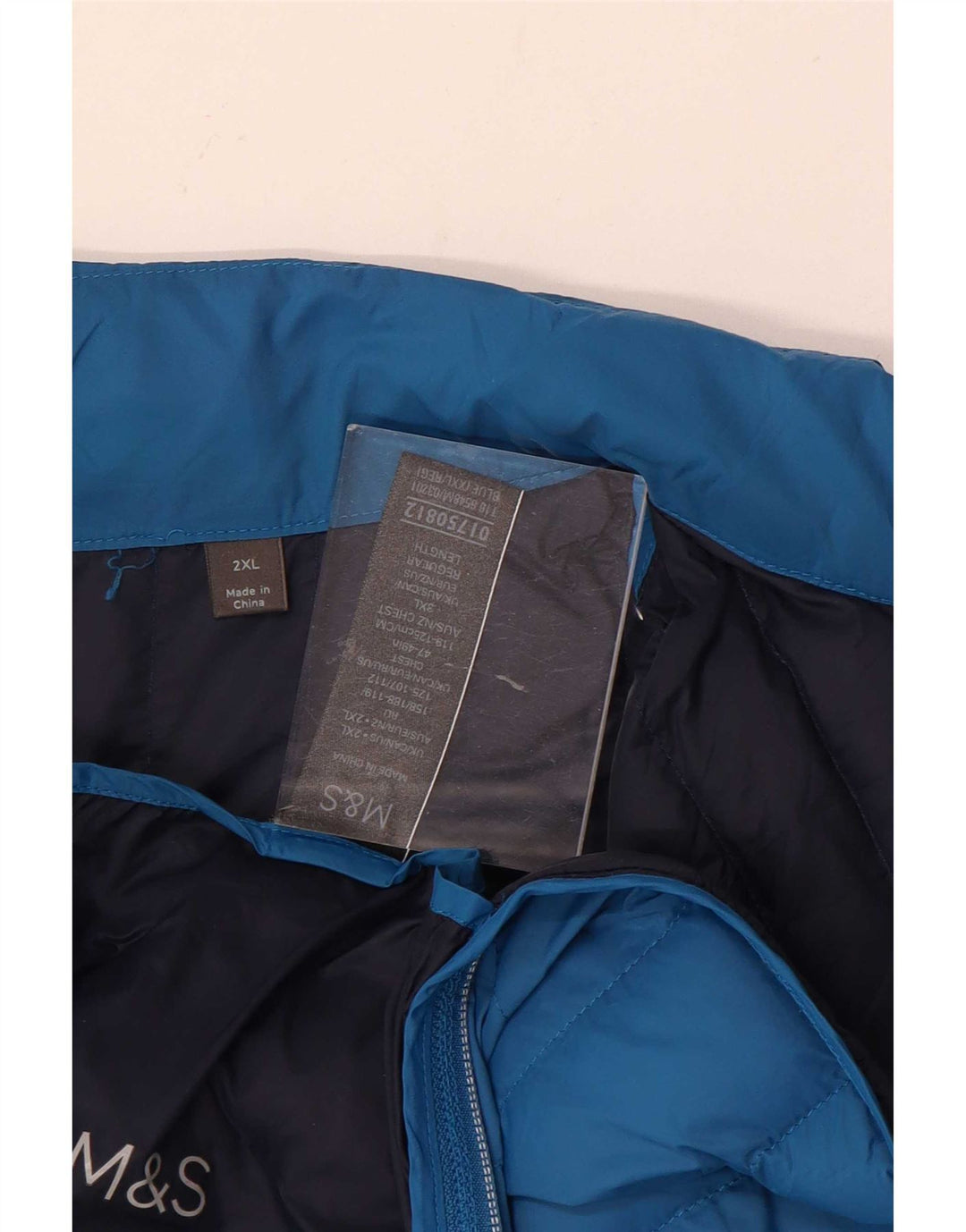 Мужской утепленный жилет Marks & Spencer UK 44 2XL синий полиамид