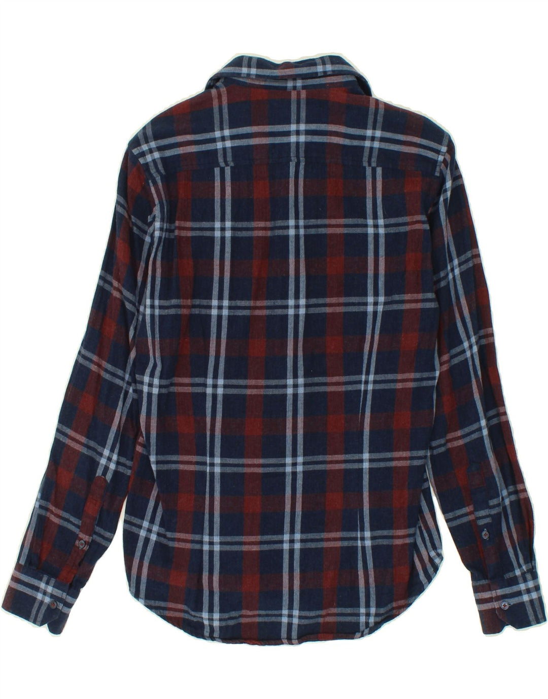 DACK'S Mens Slim Fit Shirt Small Navy Blue Check Vintage Dack's and Second-Hand Dack's from Messina Hembry 