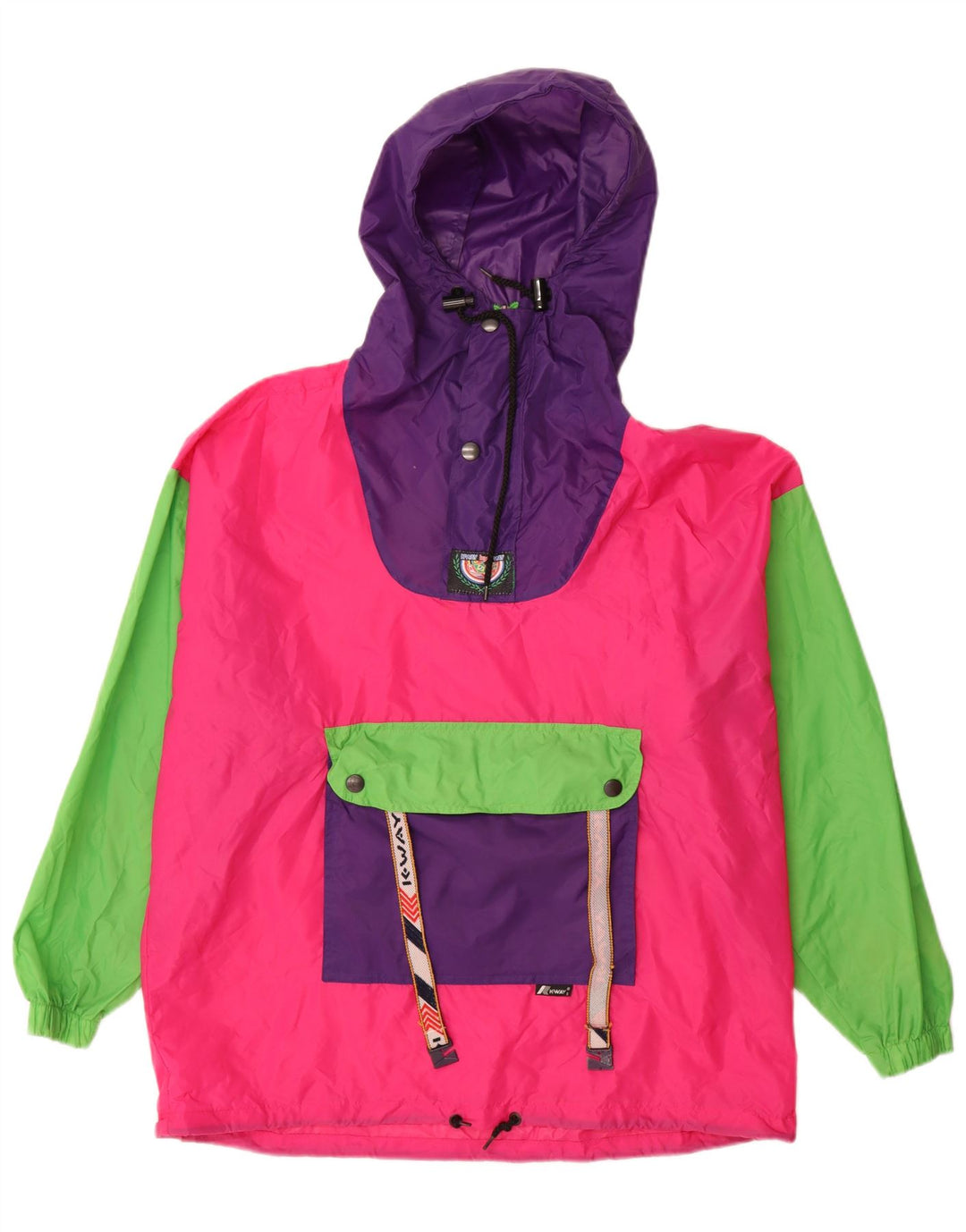 Мужской пуловер-дождевик K-Way UK 36, маленький разноцветный цветной блок