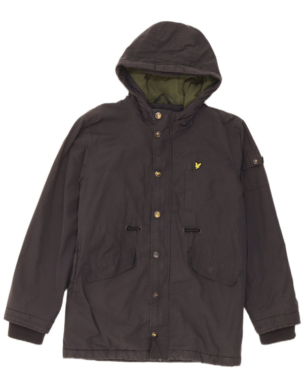 Ветровка с капюшоном Lyle & Scott для мальчиков 14-15 лет, черный хлопок