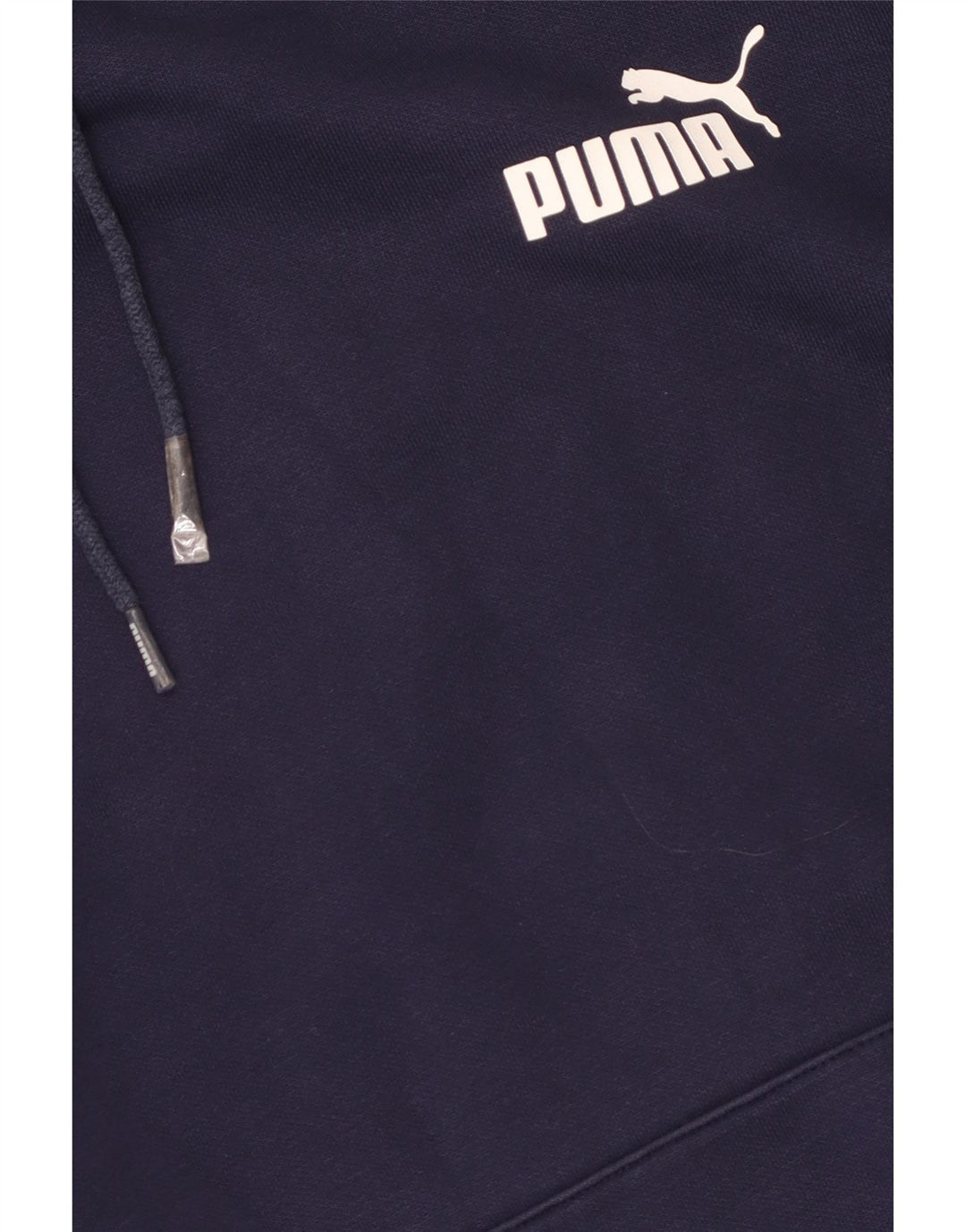 Мужской джемпер с капюшоном Puma темно-синий, хлопковый, с рисунком