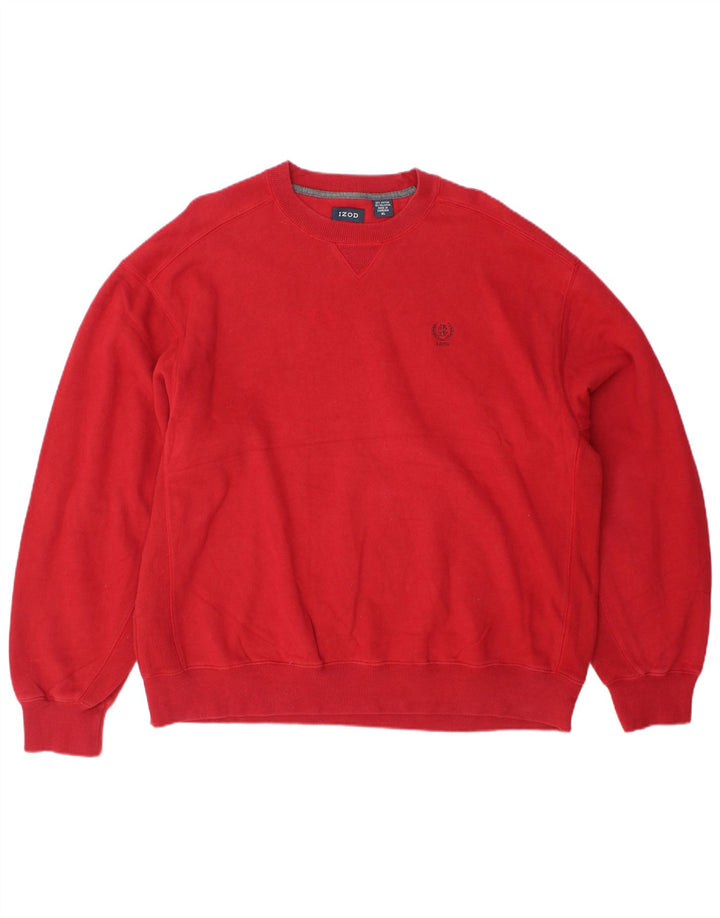 IZOD Мужской свитшот Джемпер XL Красный Хлопок