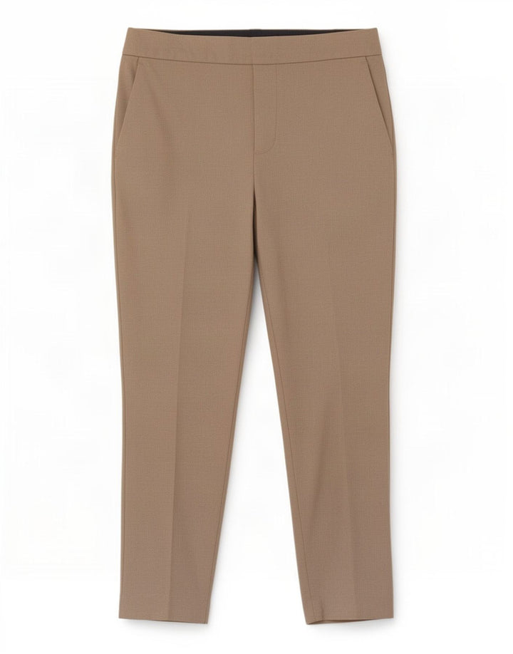 Женские прямые костюмные брюки Zara Medium W28 L27, бежевый полиэстер