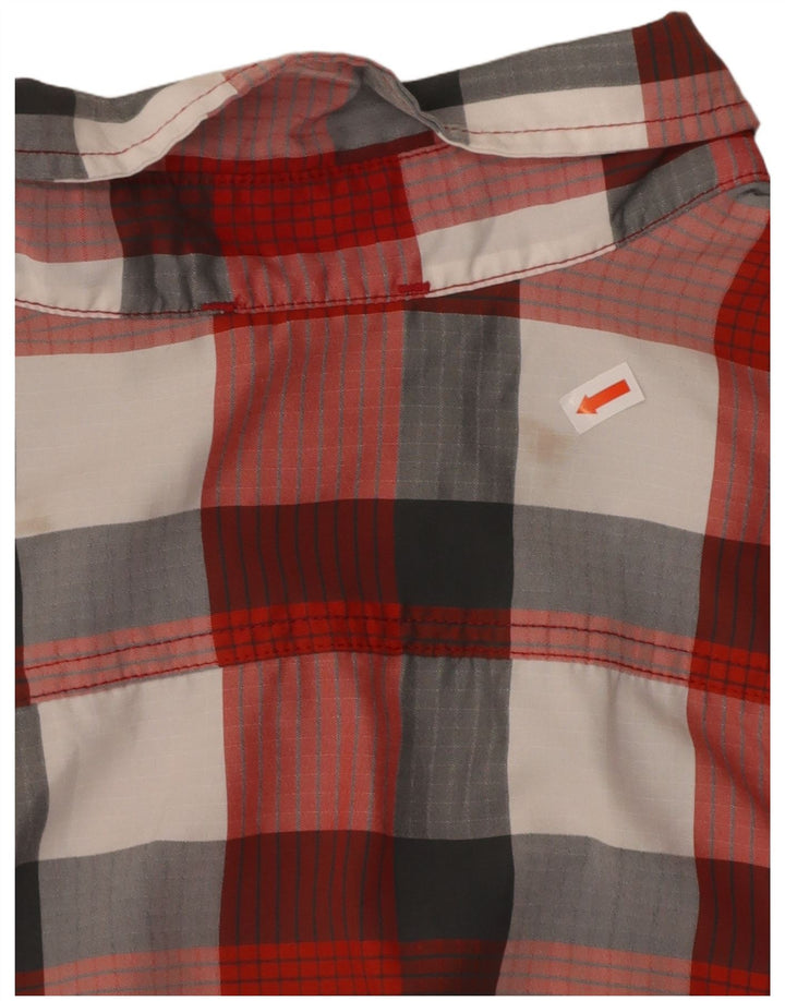 ORVIS Mens Short Sleeve Shirt 2XL Red Check Polyester