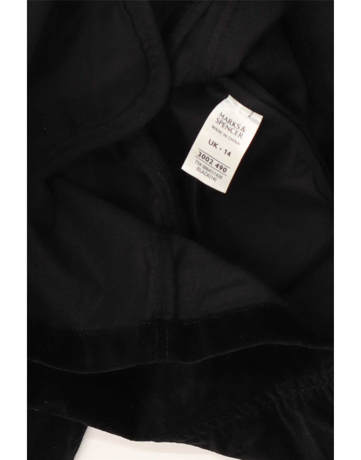 Женский бархатный пиджак с 3 пуговицами Marks & Spencer UK 14, средний черный