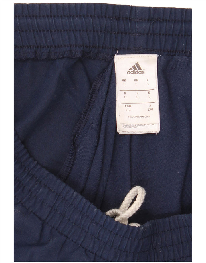 Adidas Мужские спортивные брюки Джоггеры Большой темно-синий полиэстер