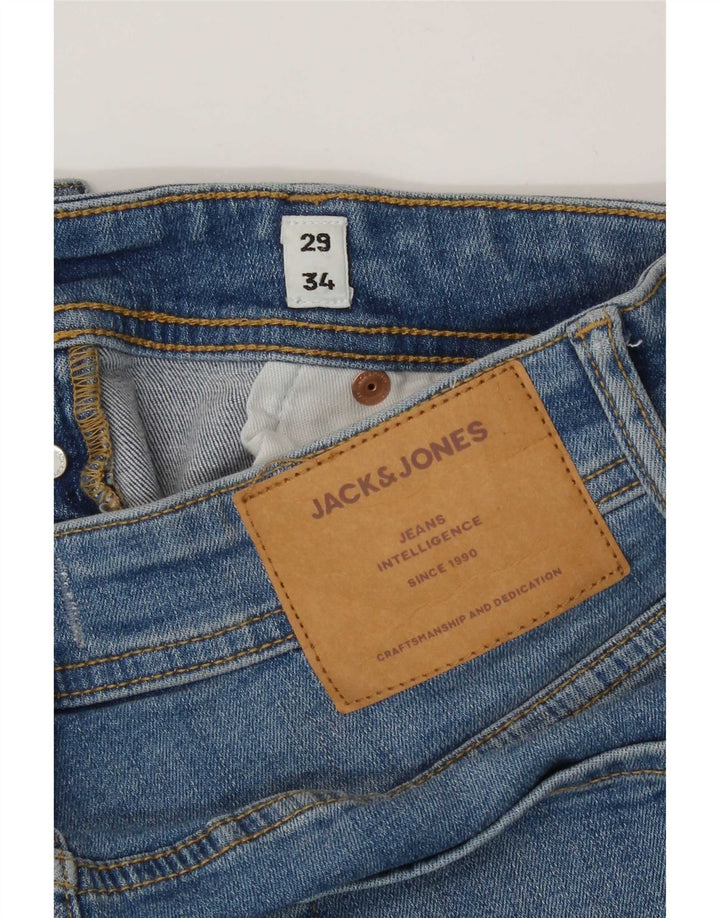 Мужские узкие джинсы Jack & Jones GLENN W29 L34, синий хлопок