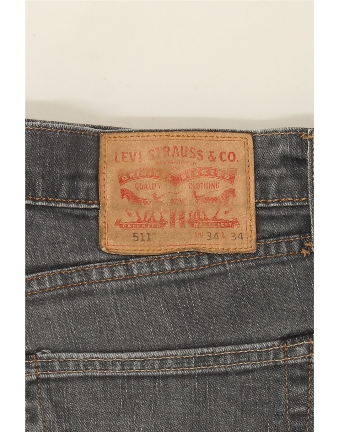 Мужские джинсы Levi's 511 Slim W34 L30 Серые хлопковые