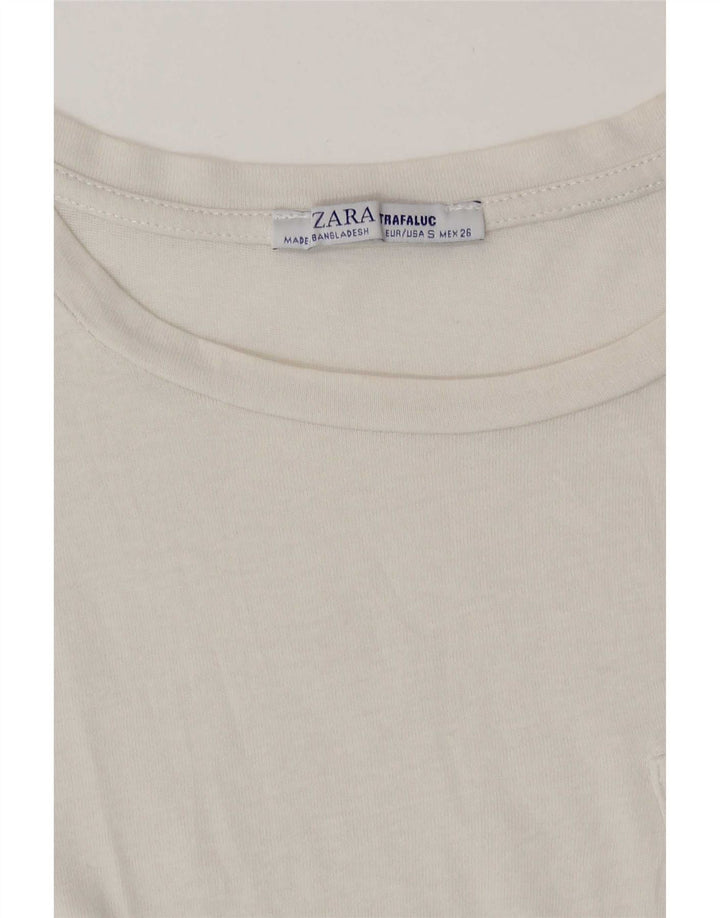 Женская футболка Zara Top UK 10, маленькая белая