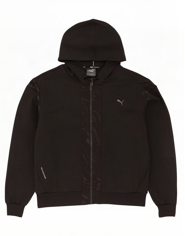 Женский свитер с капюшоном на молнии Puma UK 18 XL, черный, хлопок с животным принтом