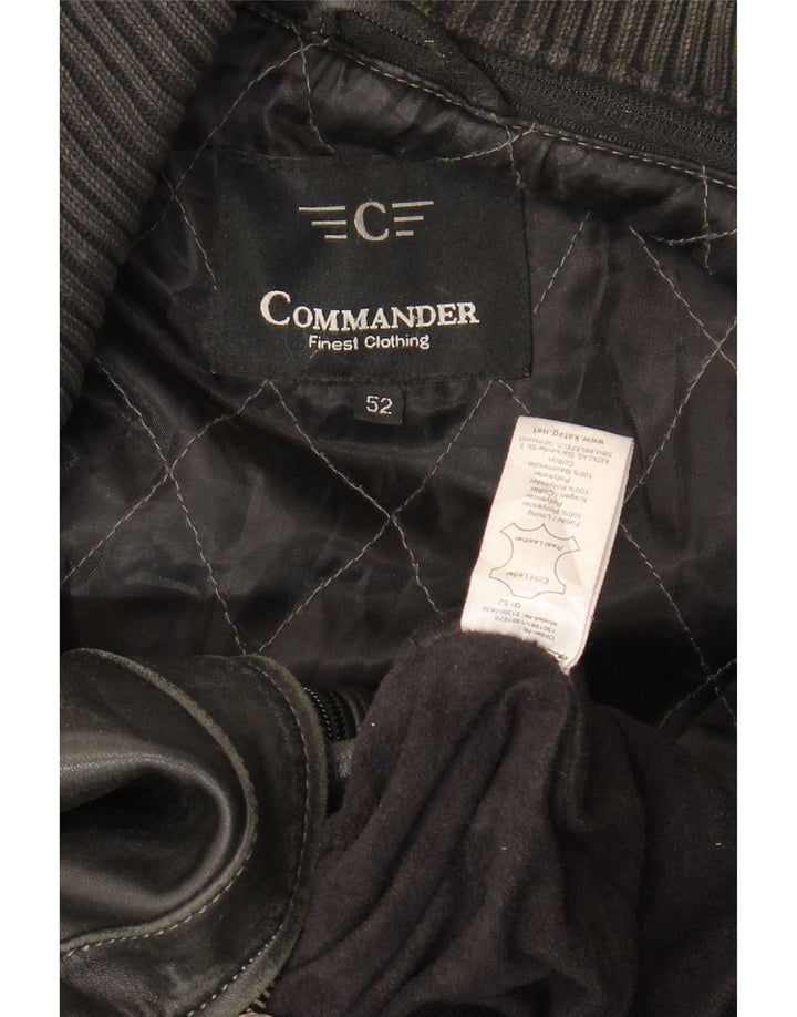 Мужская кожаная куртка Commander IT 52 XL черная кожа