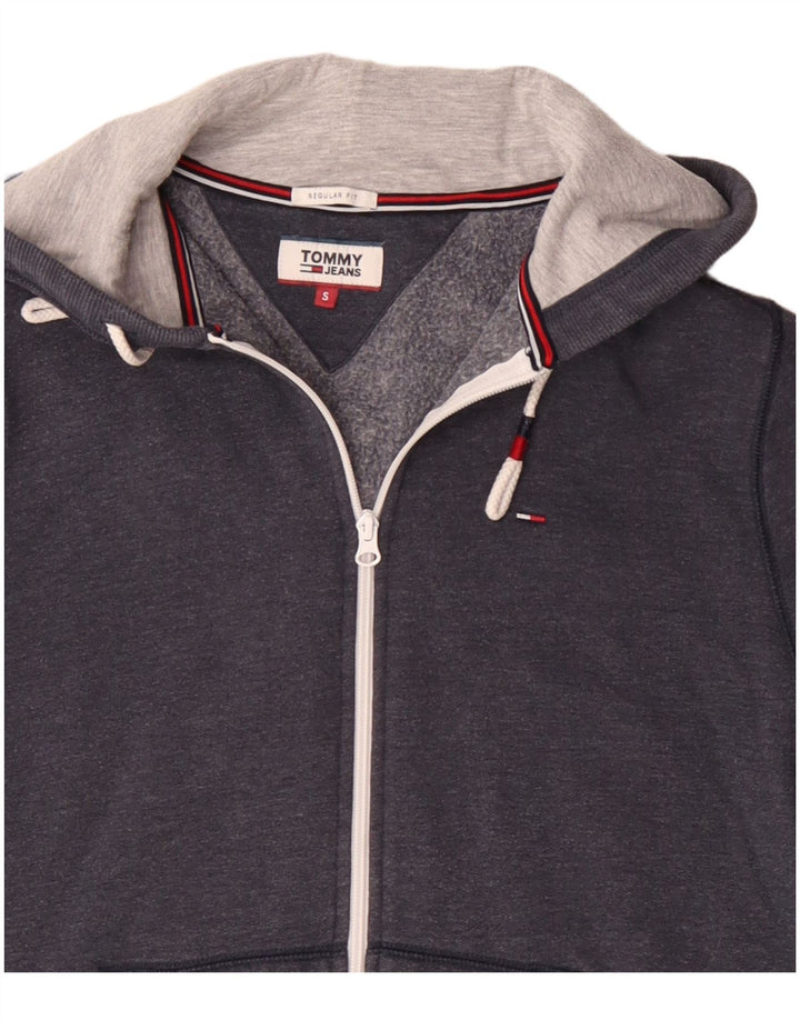 Мужской свитер с капюшоном и молнией Tommy Hilfiger, маленький, темно-синий