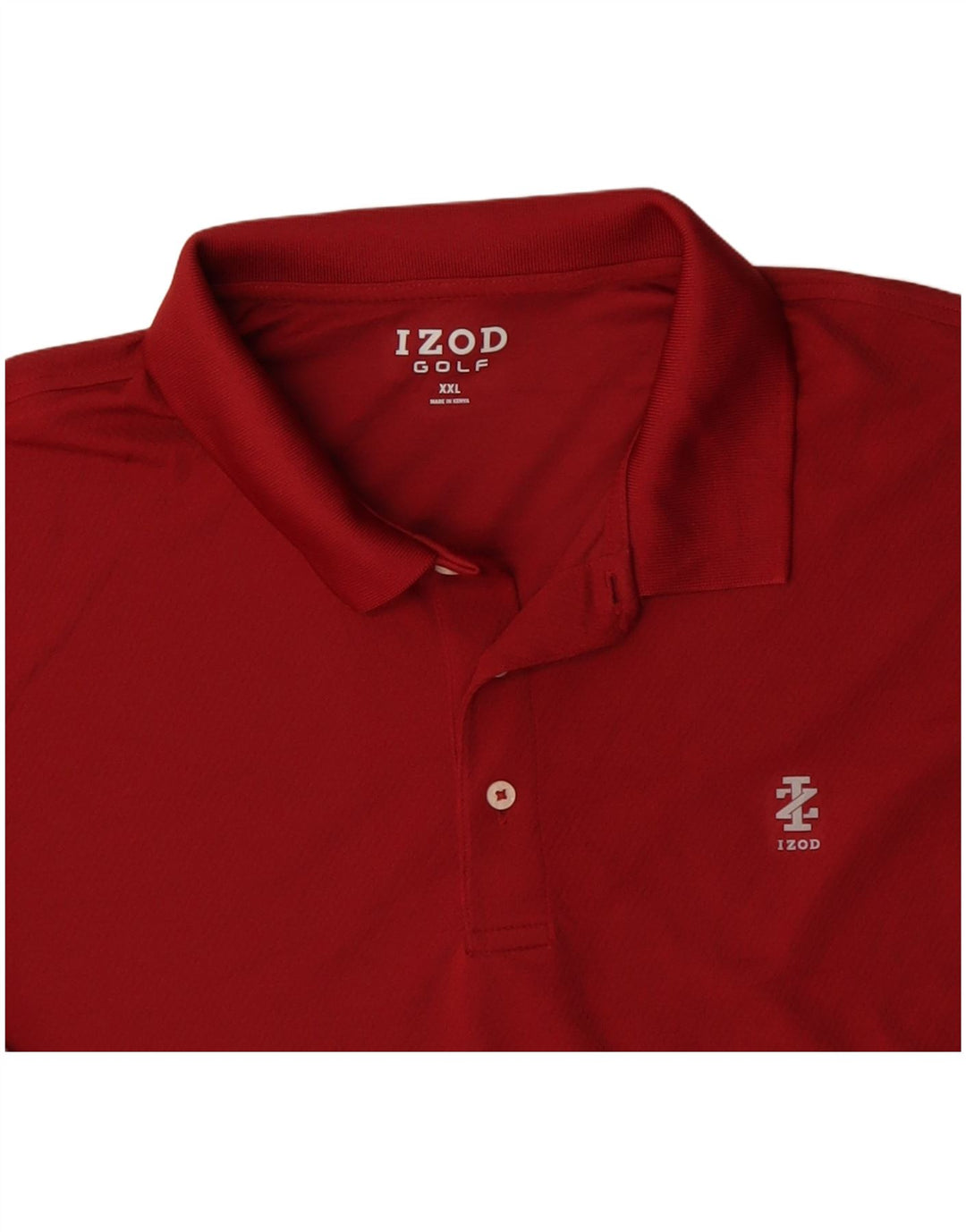 IZOD Мужская рубашка поло с длинным рукавом для гольфа 2XL, красный полиэстер