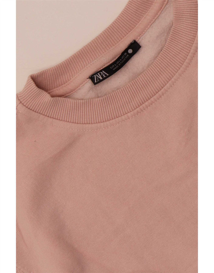 Женский свитер Zara UK 16, большой розовый