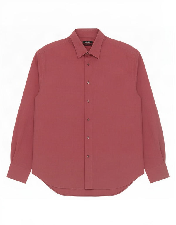 Мужская рубашка индивидуального кроя Zara EU 44 XL бордовый хлопок