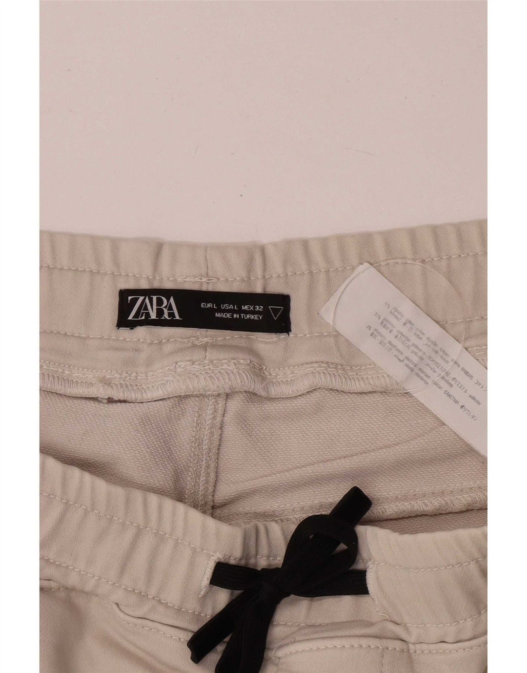 Мужские спортивные шорты стандартного кроя Zara, большие бежевые, хлопок