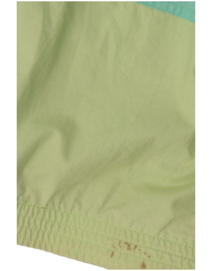 Винтажная женская куртка-ветровка оверсайз, Великобритания, 20, 2XL, зеленая, с цветными блоками