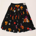 VINTAGE Womens Flared Skirt W28 Medium Black Floral Vintage Vintage and Second-Hand Vintage from Messina Hembry 