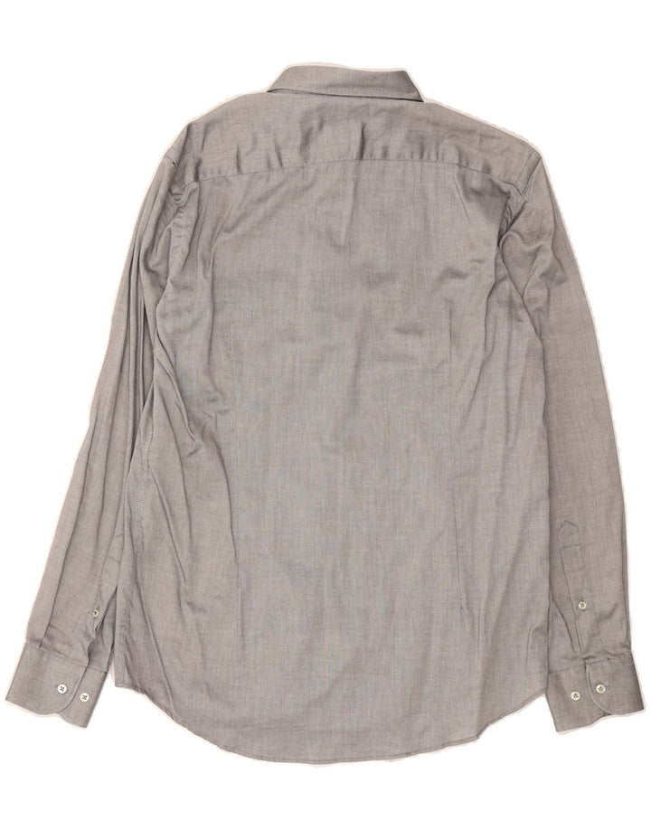 HENRY COTTONS Mens Shirt Large Grey Cotton Vintage Henry Cottons and Second-Hand Henry Cottons from Messina Hembry 