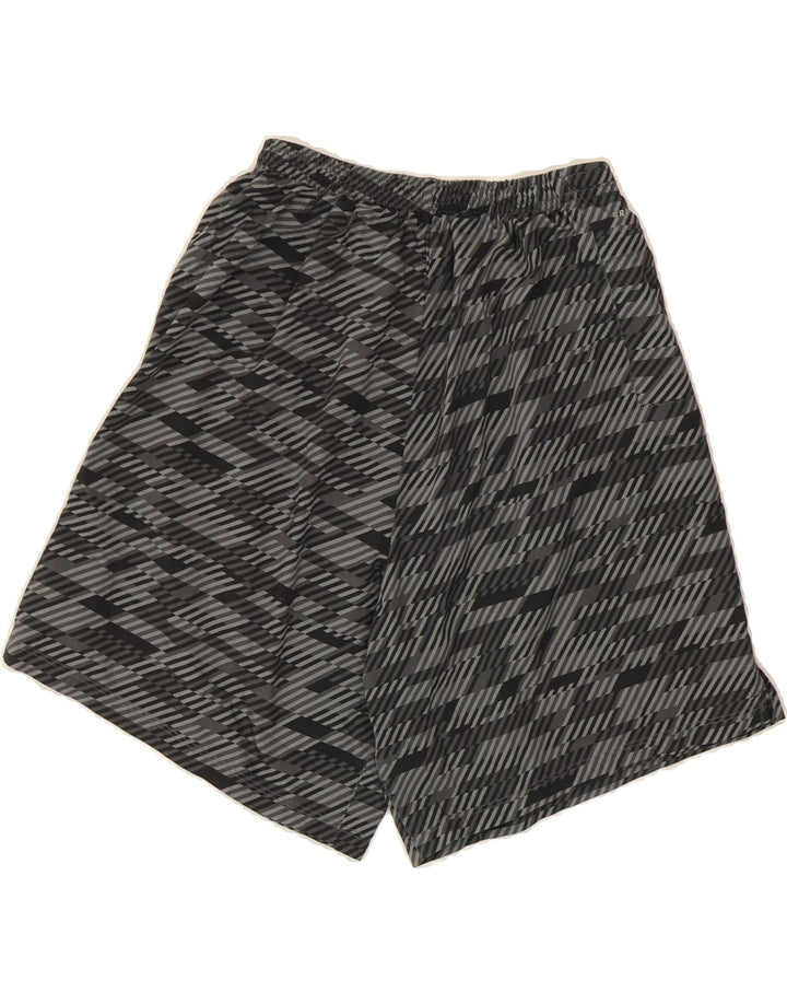 NIKE Womens Dri Fit Sport Shorts UK 12 Medium Grey Geometric Vintage Nike and Second-Hand Nike from Messina Hembry 