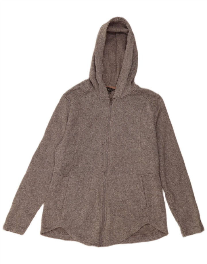 Женский свитер с капюшоном на молнии Eddie Bauer UK 18 XL, серый полиэстер