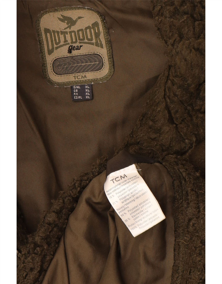 Мужская флисовая куртка TCM UK 42 XL, хаки, полиэстер