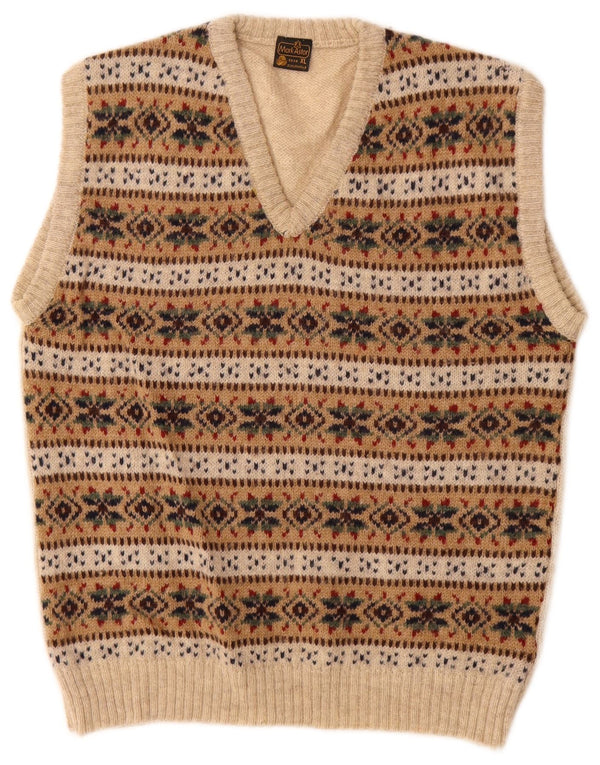 Мужская майка Mark Astor XL, бежевый, шерсть Fair Isle