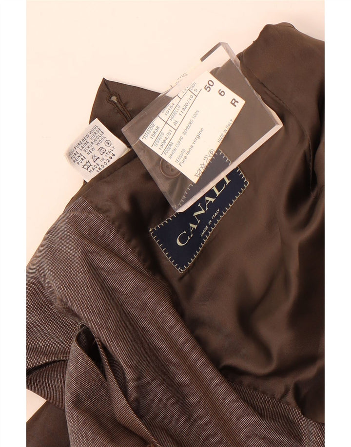 Мужской пиджак Canali на 3 пуговицах IT 50, большой, серый, шерстяной