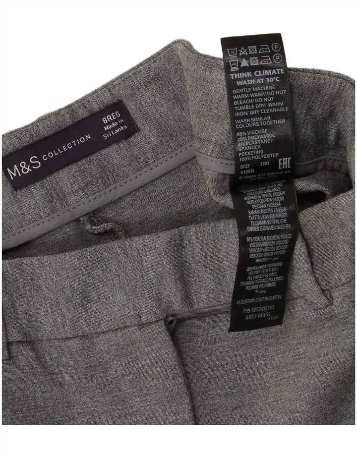 Женские прямые повседневные брюки MARKS & SPENCER UK 8 Small W26 L25 Серые