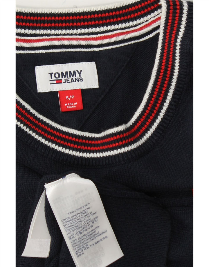 Женский джемпер с круглым вырезом TOMMY HILFIGER UK 10, маленький темно-синий
