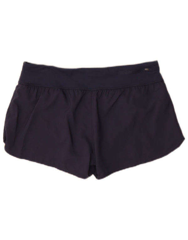 Nike Womens Sport Shorts UK 16 Large Navy Blue Polyester