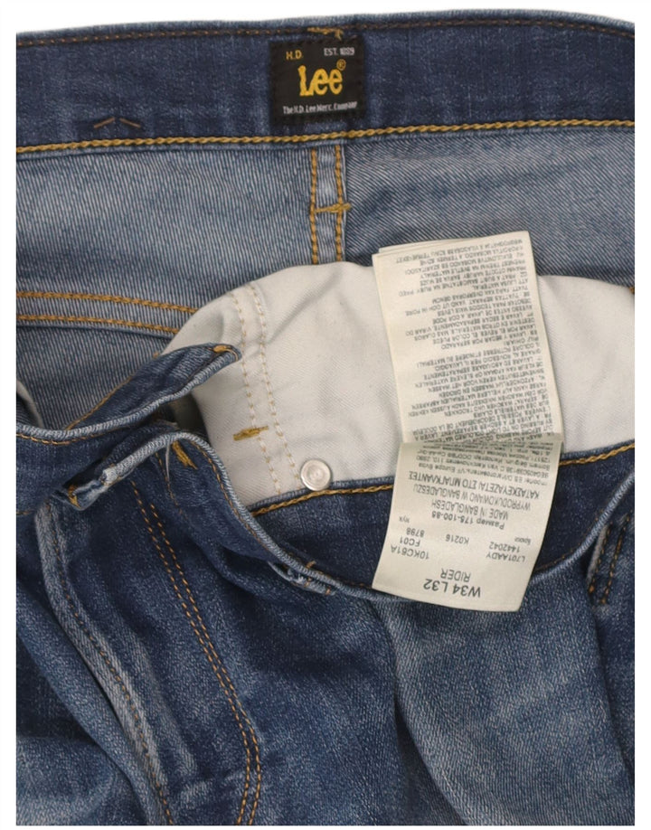 Мужские джинсы Lee Rider Slim W34 L32, синий хлопок