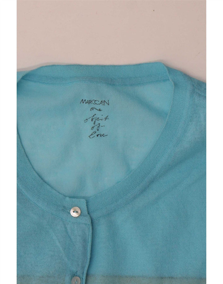 Женский укороченный кардиган Marccain UK 14, средний синий в полоску