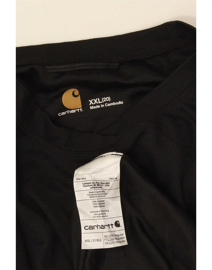 Женский топ Carhartt с длинным рукавом UK 20 2XL, черный полиэстер