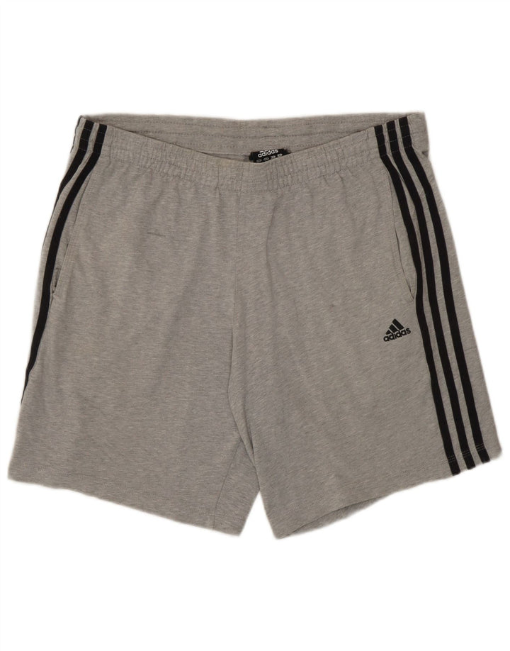 Мужские спортивные шорты Adidas Climalite, маленькие серые, хлопок