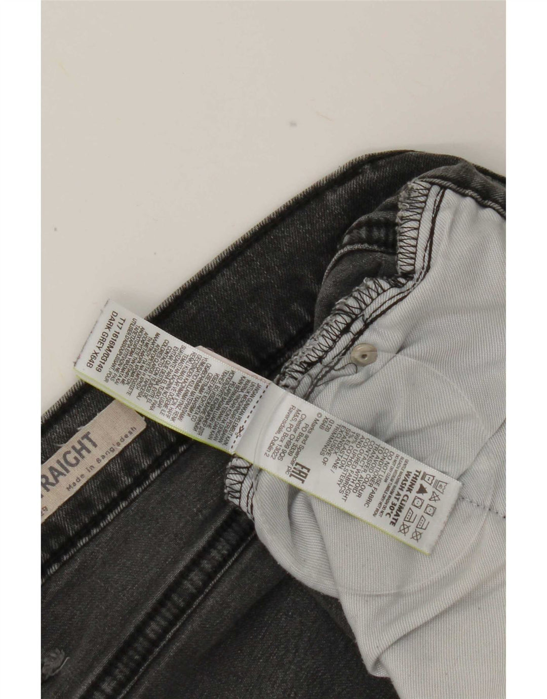 Мужские прямые джинсы Marks & Spencer W42 L29 серые, хлопок