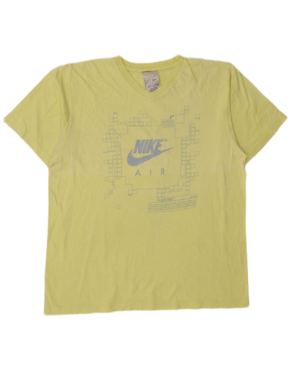 Мужская футболка с рисунком Nike Top UK 42/44, большой желтый хлопок