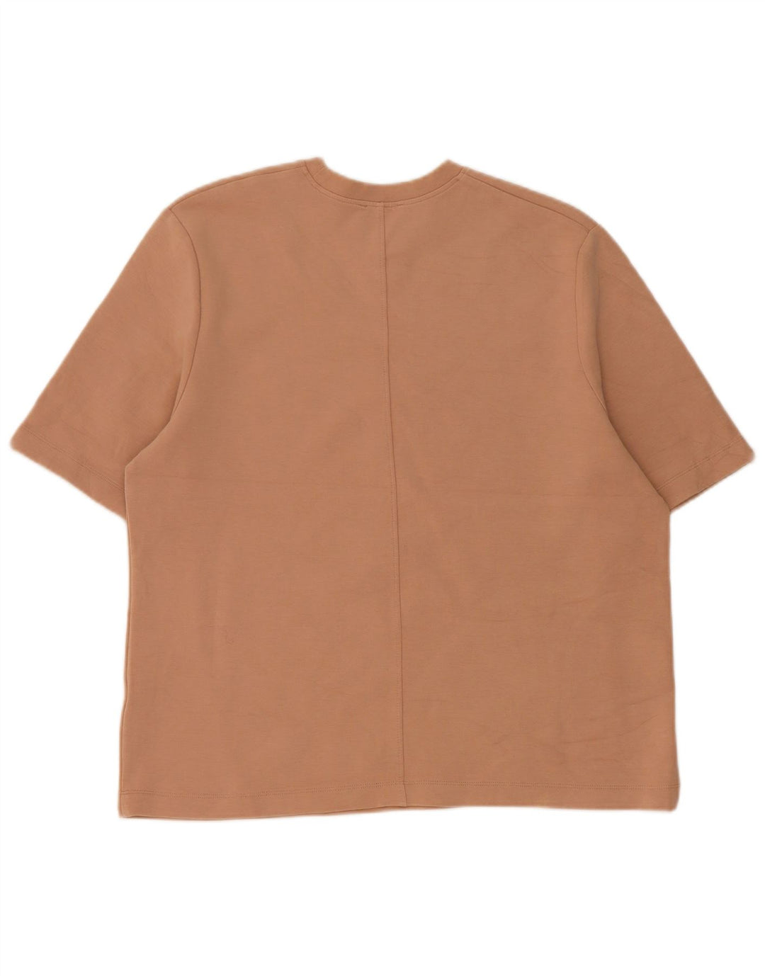 Мужская футболка Zara Top среднего бежевого цвета из хлопка