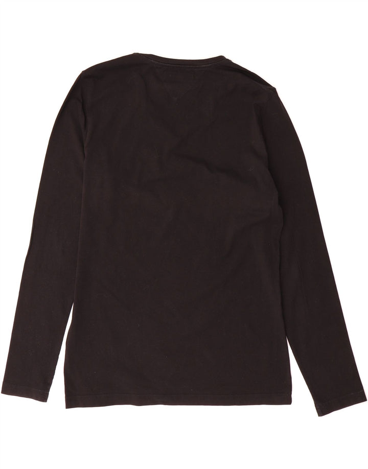 TOMMY HILFIGER Mens Top Long Sleeve Medium Black Cotton Vintage Tommy Hilfiger and Second-Hand Tommy Hilfiger from Messina Hembry 