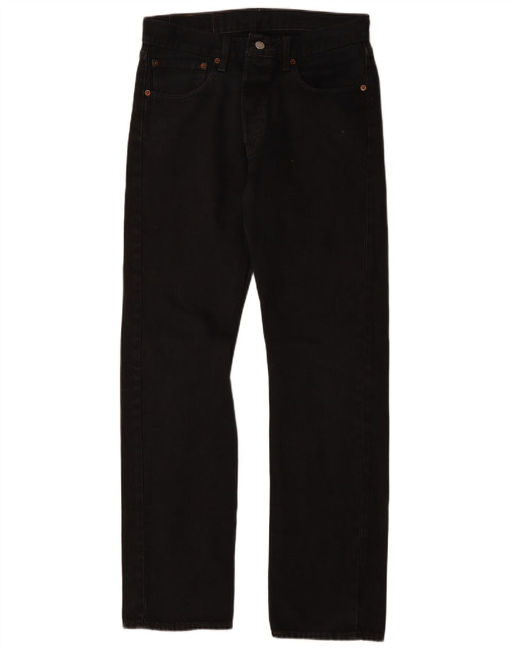 Мужские прямые джинсы LEVI'S 501 W31 L32, черный хлопок