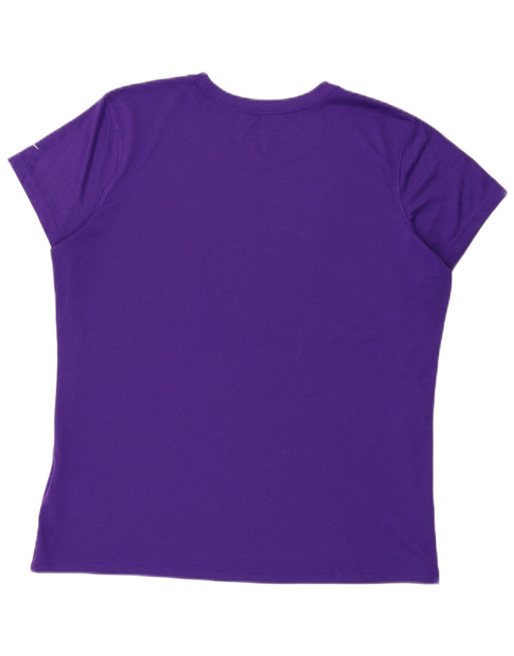 Мужская футболка с рисунком Nike Dri Fit Top XL фиолетового цвета из полиэстера