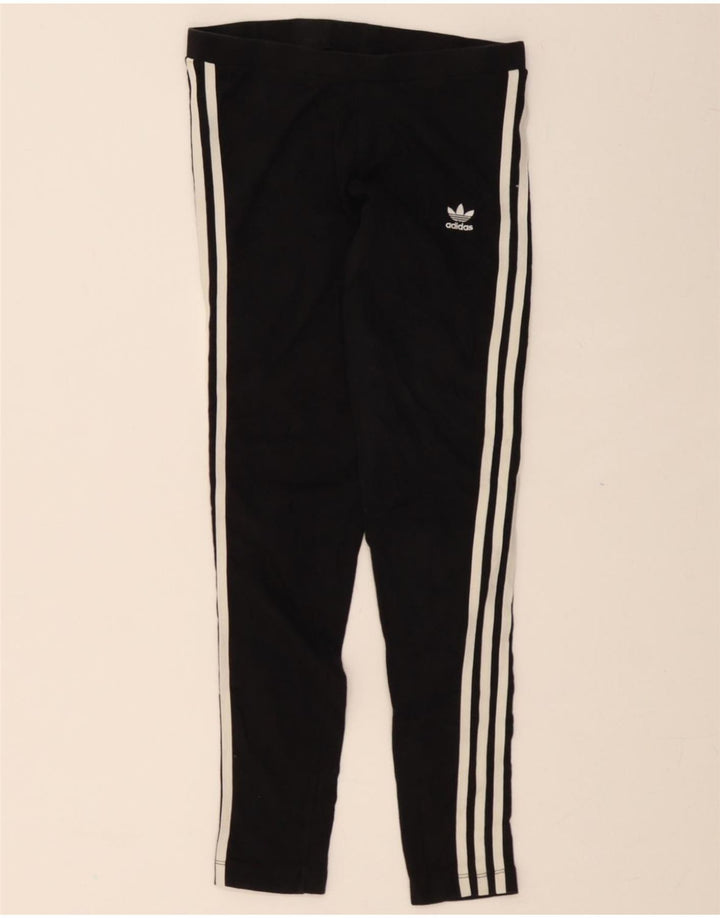 ADIDAS Womens Leggings UK 10 Small Black Cotton Vintage Adidas and Second-Hand Adidas from Messina Hembry 